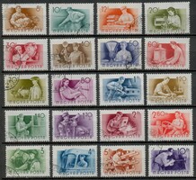 M260 - 1955 Labour stamp series - complete set of 20, canceled item