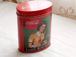 Metal Coca-Cola Lunch Refreshed  snack box retro