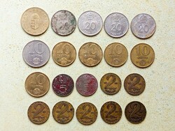 Hungary 20 Different Coins 2 5 10 20 100 Forint 1970-1995
