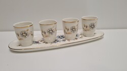 Zsolnay Wheatflower Pattern Pálinka Set #2840 + 5% Donation!