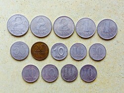 Németország NDK 14 db Különböző Érme 10 20 50 Pfennig 1 2 Márka 1949-1982