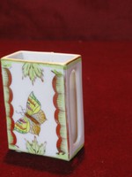Herendi porcelán Viktória mintás gyufatartó. 6x4.5x2.5 cm  Vanneki!