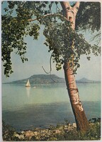 Képeslap, Balaton,üdvözlő, vitorlás (P15)