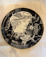 Szász Endre Hollóházi Porcelain Wall Plate (Adria Pattern)