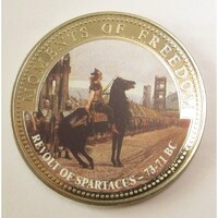 Libéria,10 dollars 2001 PP - A szabadság pillanatai - Spartacus-felkelés i.e. 71-73 UNC nikkel