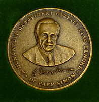 OMBKE Dr. Papp Simon emlékérem (1941-1991) – Pataky Béla szignált bronz bányászati érem