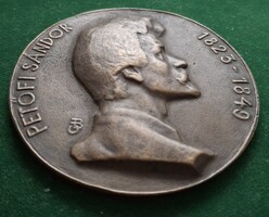 Beck Ö. Fülöp: Petőfi Sándor 1825-1849, posztumusz bronzérem