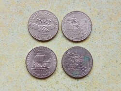 USA 4 Different Commemorative Coins 5 Cents 2004 2005