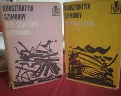 Two Konstantin Simonov Books, 1975, Hungarian Edition