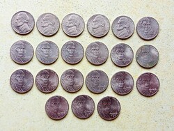 USA 21 Different Coins 5 Cents 2000-2022