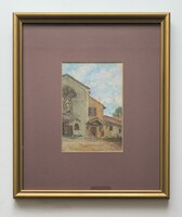Rome. Signed and Dated Watercolor Painting, 1922.