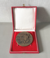 Nagy István János: "Köszönet a munkával töltött évekért" bronz plakett (1973, Volán 7. Szolnok)