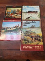 5 db naptár, 85- 89, Villanyvasút, H0, 1:87, retro játék