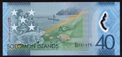 Salamon Islands 40 Dollar Polymer UNC 2018