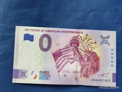 USA 0 EURO 2025 INDEPENDENCE 250TH ANNIVERSARY! STATUE OF LIBERTY! UNC! RARE COMMEMORATIVE COIN!