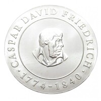 Germany, 10 Mark 1974 A - Caspar David Friedrich Painter UNC Silver 17g625