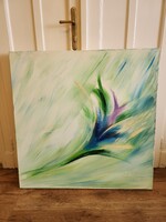 Rubint Ávrahám Péter festmény 100 x 100 cm