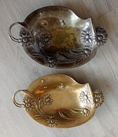 WMF-Plewkiewicz & Co.-A.K. & Cie. szecessziós ezüstözött sárgaréz tál pár, 1900 körül