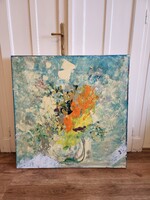 Rubint Ávrahám Péter festmény 100 x 100 cm