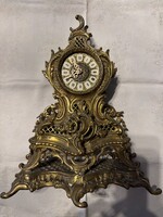 Beautiful Large Baroque Heavy Brass Fireplace Clock
