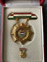 Mezőgazdaság Kiváló Dolgozója kitüntetés miniatűrrel saját dobozában
