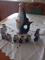 Szovjet halas pàlinkàs,9pohárral