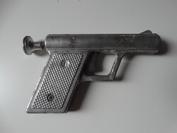 RETRO - ALUMINUM CHILD'S TOY GUN WITH SHOOTER - 7 CM X 13 CM