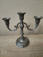 Jelzett antik/vintage BMF Rein Zinn 3 karú ón gyertyatartó – 20 cm