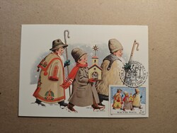 Magyarország, képeslap - Karácsony 1985