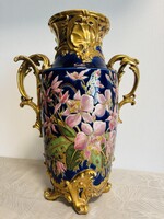Zsolnay Júlia orchideás füles váza 1890 körül