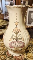 Zsolnay Flower Pattern Vase 17 cm