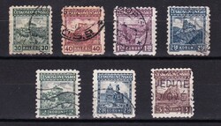 1927 Csehszlovákia Pecsételt Bélyegsor Kastélyok