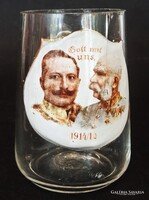 REPEDT 1. vh-s Ferenc József üveg patrióta emlékpohár 1 Ft-ról!!!