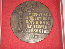 Ady Endre Quote Bronze Plaque - Képcsarnok