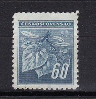 1945 Csehszlovákia 60h Pecsételt Bélyeg Citrom Levél
