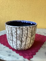 Hódmezővásárhelyi retrokerámia kaspó 17x21 cm.