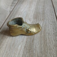 Pazar régi réz bakancs/cipő fogpiszkáló tartó I. (8x4x3,3 cm)