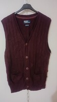 Ritka Vintage, (gyüjtői darab) Polo Ralph Lauren Pamut-Kasmír Mellény (Hand Knit) – Férfi L