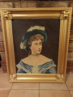 1885-ben készült festmény gyönyörű kerettel