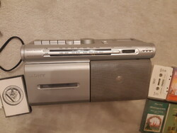 Sony Cassette Recorder CFm-20 (Mono Recorder) with Rare Fairy Tale and Christmas Cassettes + Brain Control