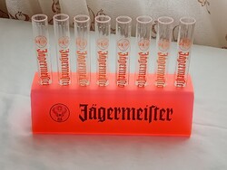 Jägermeister Test Tube Shot Glass Set with Plastic Bar Accessory Decoration