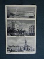 Képeslap,Szerbia,Újvidék,Horthy sugárút,főtér,templom,báni hivatal látkép,részlet,Zima K. kiadá,1942