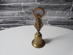 THAIFÖLDI VALLÁSI RÉZ CSENGŐ - CSENGETTYŰ - ELEFÁNT MOTÍVUMMAL - 14 CM