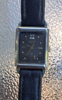 MIYOKO Quartz Watch – Rectangular Case, Black Dial and Black Strap