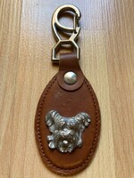 Bőr yorkshire terrier -  kulcstartó