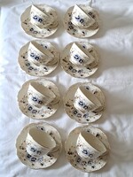 Ár/szett! Bolti állapotú Zsolnay búzavirág mintás teás / cappuccinos / hosszú kávés csésze+alj