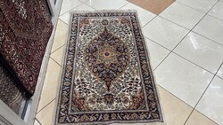 4307 SUPER OLCSÓ Hindu Isfahan kézi gyapjú perzsa szőnyeg 78X135CM