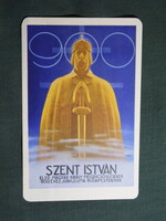 Képeslap,Szent István 900 éves jubileuma,Eucharisztikus Kongresszus Budapest,grafikai, 1938-
