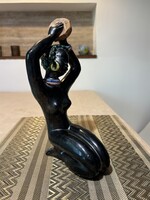 Afrikai női akt szobor 25 cm