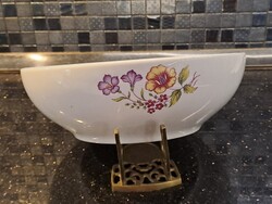 Retro Alföldi Porcelán Tölcsérvirágos Tál – 25,5 x 9 cm – Hibátlan!